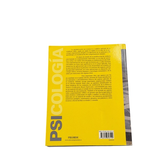 Modificacion de conducta Spanish Psychology Paper Back 5th Edition - Picture 2 of 16
